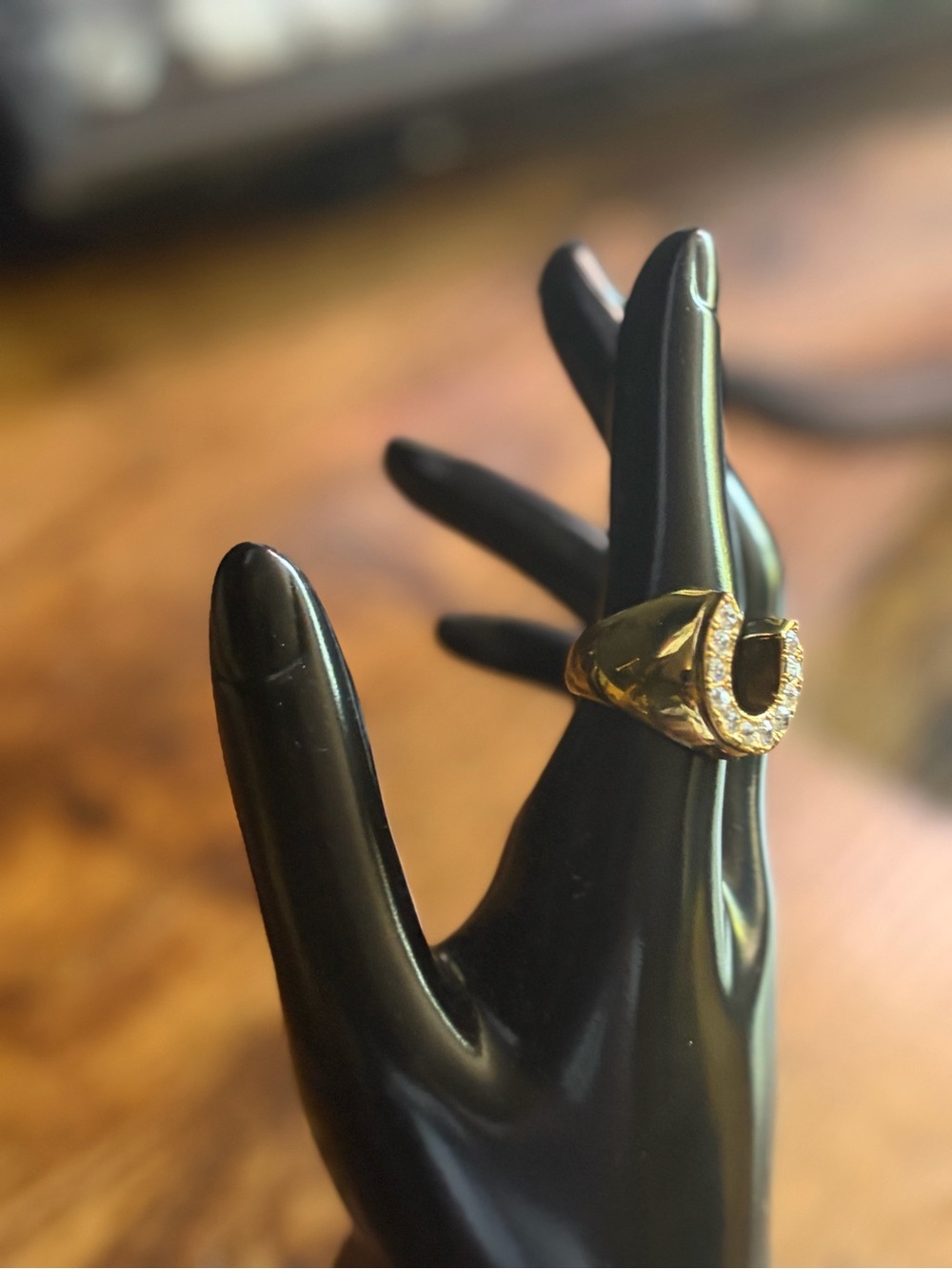 Gold Horseshoe Statement Ring - Women's Jewelry 9.5